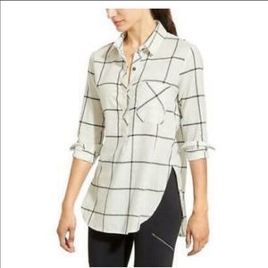 ATHLETA Presidio White Popover Tunic Top-XXS